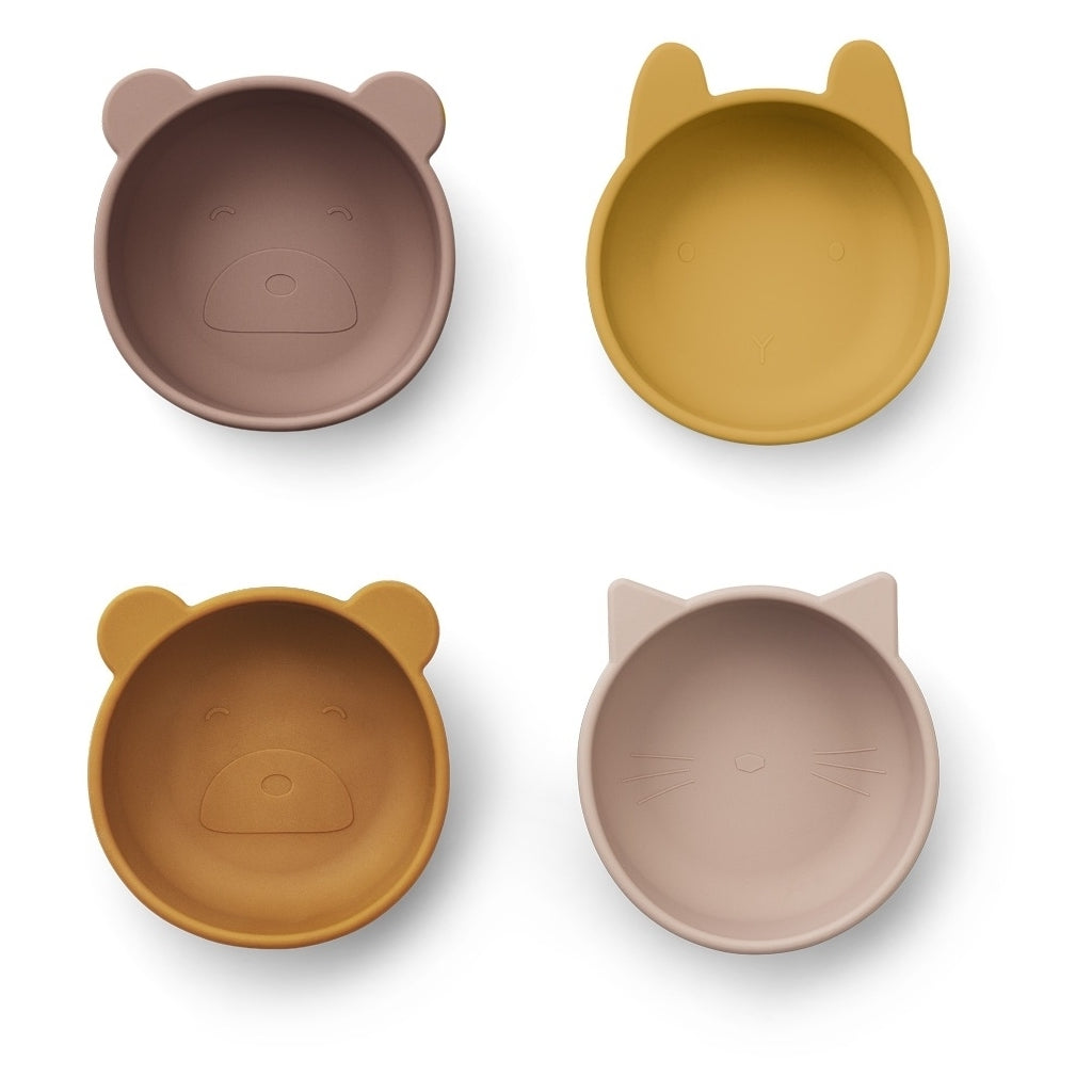 Liewood Iggy Silicone Bowls - Rose Mix